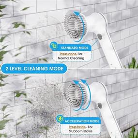 img 1 attached to 🧼 Cordless Electric Spin Scrubber: 4 Replaceable Heads, Waterproof Handheld Shower Scrubber for Bathroom, Kitchen, and More