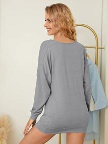 img 2 attached to Women'S Off-Shoulder Baggy Sweatshirt Blouse Long Sleeve Oversized Pullover Jumper