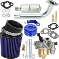 upgrade carburetor air filter adapter exhaust pipe muffler jet stage 2 kit blue for predator 212cc 196cc 6.5hp gx160 gx200 trailmaster mb200 ct200u bt200x mini bike parts go kart engine motor - grehua логотип