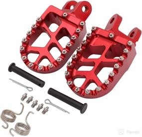 img 4 attached to Foot Pegs Footpegs Footrests Foot Pedals Rests CNC MX For KLX250R 250 250S 250SF KLX300R KLX650 KLX650R KLR650 CR80 85 CRM250 XR250R 400R 600R 650L 650R CRF1000L DTC Motorcycle(Red)