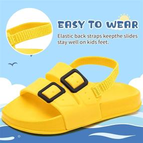 img 3 attached to Toddler Outdoor Casual Slides Sandals Boys' Shoes : Sandals