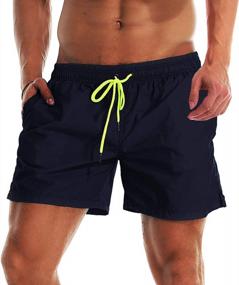 img 4 attached to Quick Dry Swimwear For Men: YnimioAOX Beach Shorts With Mesh Lining - Perfect For Bathing Suits And Trunks