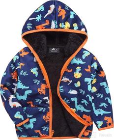 img 4 attached to 🧥 Toddlers' Soft Printed Fleece Jackets with Sherpa Lining - Cozy, Warm Hoodies for Baby Girls and Boys!