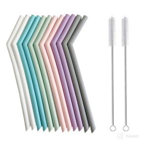 img 4 attached to Reusable Silicone Drinking Straws Conventional