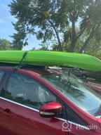 img 1 attached to WOOWAVE Premium Kayak Roof Rack Pads Universal Car Soft Roof Rack Kayak Carrier For Canoe/Surfboard/Paddleboard/SUP/Snowboard With Tie Down Straps, Tie Down Rope, Quick Loop Strap And Storage Bag review by Brian Dildine