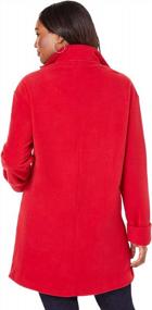 img 2 attached to Stay Warm And Stylish In Roamans Plus Size Plush Fleece Driving Coat Jacket