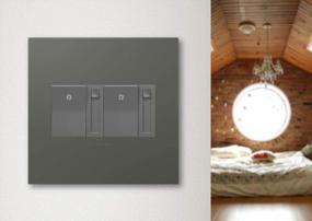 img 2 attached to Upgrade Your Space With Legrand Adorne Soft Touch Moss Grey 2-Gang Wall Plate - AWP2GMO4