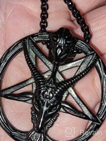 img 8 attached to 🔱 Inverted Pentagram Stainless Steel Necklace: Stylish Boys' Jewelry Accessories