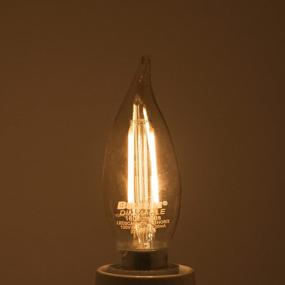 img 2 attached to Vintage Charm With Modern Efficiency: Bulbrite LED Filament CA10 Nostalgic Thread Edison Light Bulbs, 25W Equivalent, Antique, 4-Pack