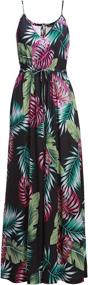 img 2 attached to HUSKARY Sleeveless Spaghetti Pockets Tropical Women's Clothing ~ Dresses