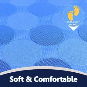 img 2 attached to SAFELAND Patented Non-Slip Bath, Shower, Tub Mat, 28X16 Inch, TPR Material, Eco-Friendly, Non-PVC, Machine Washable, Extra-Soft, With Powerful Gripping Suction Cups, Pop Circle– Aqua
