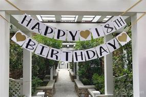 img 3 attached to 🎉 Cheerful 18th Birthday Banner: Glittering Hearts & Ribbon - Vibrant Party Decorations