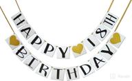 🎉 cheerful 18th birthday banner: glittering hearts & ribbon - vibrant party decorations логотип