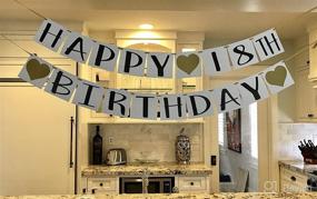 img 2 attached to 🎉 Cheerful 18th Birthday Banner: Glittering Hearts & Ribbon - Vibrant Party Decorations