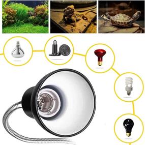 img 3 attached to 🔥 50W Reptile Heat Lamp Set: 2 Bulbs with 360°Rotatable Clip - Basking Spot & Adjustable Clamp Lamp for Aquarium, Lizard, Turtle, Snake & Amphibian: UVA UVB Bulb Included