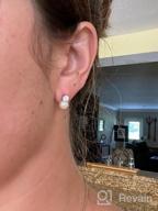 img 1 attached to Chic And Charming: Freshwater Cultured Pearl Stud Drop Earrings In Hypoallergenic Sterling Silver For Women And Girls review by Paul Newton