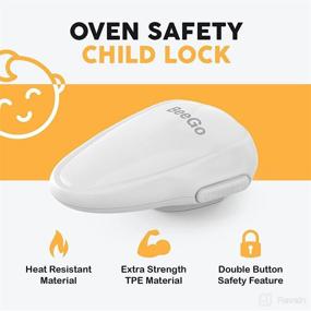 img 3 attached to 🔒 Self-Adhesive Oven Lock Child Safety Tool | Heat-Resistant Oven Door Lock | Safety Locks for Kitchen Appliances | White - BeeGo