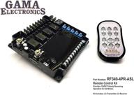 🔧 gama electronics 12vdc rf remote control system with auxiliary switch leads - rf340-4pr-asl for 4-motor polarity reversing logo