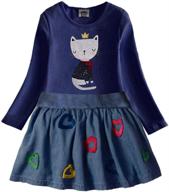 👗 vikita embroidered cotton sleeve lh5740 girls' dresses логотип