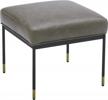 modern grey leather ottoman stool with metal legs by rivet - amazon brand, 16.9"h for style and comfort logo