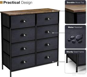 img 2 attached to 🗄️ Sorbus 8 Drawer Fabric Dresser for Bedroom - Convenient and Lightweight Storage Organizer for Clothing, Closet, Living Room, Dorm Room & More