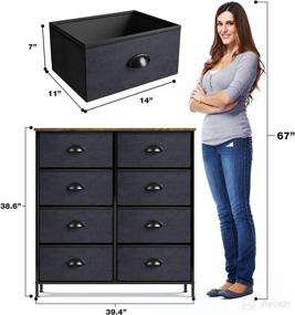 img 1 attached to 🗄️ Sorbus 8 Drawer Fabric Dresser for Bedroom - Convenient and Lightweight Storage Organizer for Clothing, Closet, Living Room, Dorm Room & More