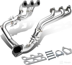 img 4 attached to High-Performance DNA Motoring HDS-FR90+Y Stainless Steel Exhaust Header Manifold - Elevate Your Vehicle's Performance!