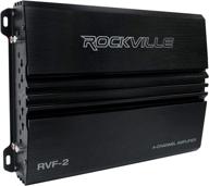 rockville rvf-2 1200w peak/300w rms dyno-certified 4-channel car stereo amplifier amp logo