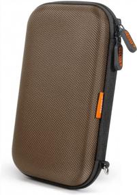 img 4 attached to Travel With Ease: GLCON Portable Shockproof EVA Case For Electronics - Fits Power Banks, Hard Drives, Chargers, And More - Brown