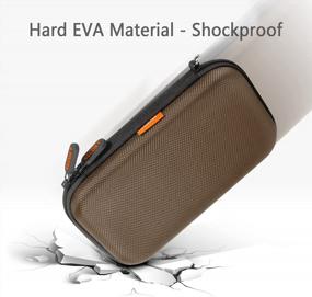 img 2 attached to Travel With Ease: GLCON Portable Shockproof EVA Case For Electronics - Fits Power Banks, Hard Drives, Chargers, And More - Brown