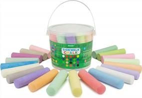 img 4 attached to WEIMY Sidewalk Chalk Bucket - 20 Washable Non-Toxic Colors For Endless Outdoor Creativity!