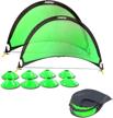 porayhut pop up soccer net soccer goal for kid easy-up set of two portable 210d oxford with 8 field marker cones extra stakes fun for backyard and soccer training net logo