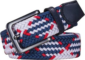 img 1 attached to 👗 Elastic Stretch Woven Braided Women's Belts from AGEA - Stylish Accessories for Every Occasion