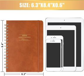 img 3 attached to 2023 Planner: 6.3" X 8.4", Monthly Tabs, Faux Leather Hardcover & Twin-Wire Binding - Perfect Life Assistant