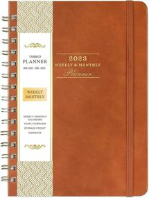 img 4 attached to 2023 Planner: 6.3" X 8.4", Monthly Tabs, Faux Leather Hardcover & Twin-Wire Binding - Perfect Life Assistant