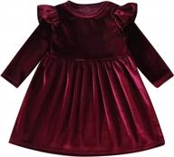 velvety tutu dress for toddler girls - perfect for princess parties, christmas, birthdays and weddings, with long sleeves and fall & winter clothes logo