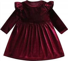 img 4 attached to Velvety Tutu Dress For Toddler Girls - Perfect For Princess Parties, Christmas, Birthdays And Weddings, With Long Sleeves And Fall & Winter Clothes