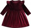 velvety tutu dress for toddler girls - perfect for princess parties, christmas, birthdays and weddings, with long sleeves and fall & winter clothes logo