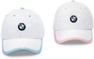 🚗 stylish bmw ladies' micofiber cap in white/blue – ideal for women on the go! logo