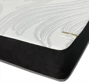 img 1 attached to 10-Inch Medium Plush Tight Top Memory Foam Gel Foam Mattress And 4" Low Profile Split Wood Box Spring/Foundation Set For Back Support - Full Size 53X74" By Greton