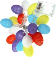 battery operated 10ft 20 led easter egg string lights - indoor decorative fairy twinkle flash/steady on lights logo
