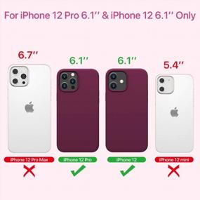 img 3 attached to Miracase Compatible With IPhone 12 Case And IPhone 12 Pro Case 6.1 Inch(2020),Liquid Silicone Gel Rubber Full Body Protection Shockproof Drop Protection Case(Wine Red)