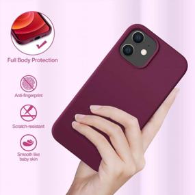 img 1 attached to Miracase Compatible With IPhone 12 Case And IPhone 12 Pro Case 6.1 Inch(2020),Liquid Silicone Gel Rubber Full Body Protection Shockproof Drop Protection Case(Wine Red)