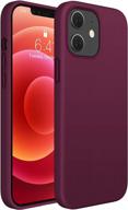 miracase compatible with iphone 12 case and iphone 12 pro case 6.1 inch(2020),liquid silicone gel rubber full body protection shockproof drop protection case(wine red) логотип