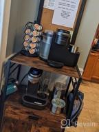 img 1 attached to Kitchen Island Cart On Wheels With 8 Hooks, Drawer, Cabinet & Open Shelf - Rolling Cart For Kitchen Dining Room - Rustic Brown By USIKEY review by Jeff Kickthedogband