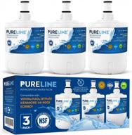 сменный фильтр для воды из 3 упаковок для whirlpool 8171413, kenmore 9002 и everydrop filter 8 - совместим с pureline 8171413 и edr8d1 логотип