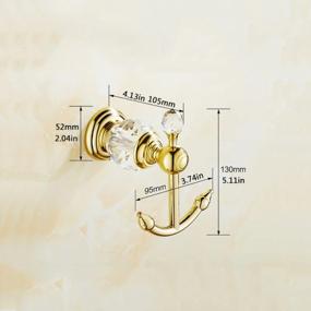 img 3 attached to OWOFAN Gold HK-25 Wall Hooks Clothes Rack Towel Hanger Kitchen Bathroom Luxury Accessories