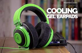 img 2 attached to Игровые амбушюры Brainwavz для Razer Kraken и других игровых гарнитур, AKG 701 Q701 и других наушников (см. список, размеры и видео), охлаждающий гель, пена с эффектом памяти, микро-замша, XL Round Black