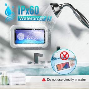 img 2 attached to Waterproof Shower Phone Holder With 480 Degree Rotation - Ideal Bathroom Wall Mount Gift For Men And Women With IPhone 14, 13, 12, 11, Pro Max, XS, XR & Phones Up To 6.8 Inches