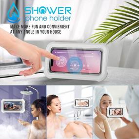 img 3 attached to Waterproof Shower Phone Holder With 480 Degree Rotation - Ideal Bathroom Wall Mount Gift For Men And Women With IPhone 14, 13, 12, 11, Pro Max, XS, XR & Phones Up To 6.8 Inches